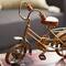 11" Bronze Metal Vintage Bicycle Sculptures, 2ct.
